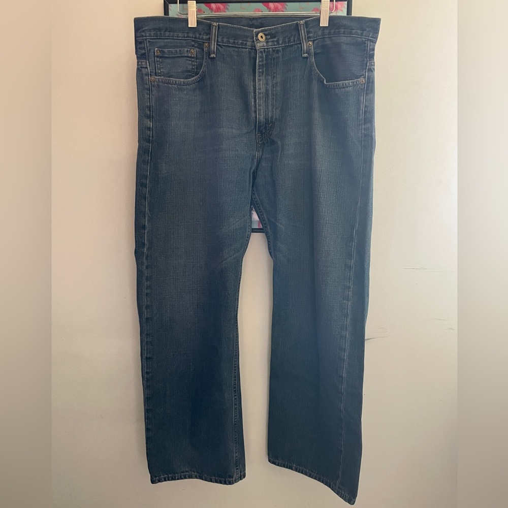 Levis 569 Jeans Mens 38x32 Blue Loose Straight Medium Wash Denim Pants